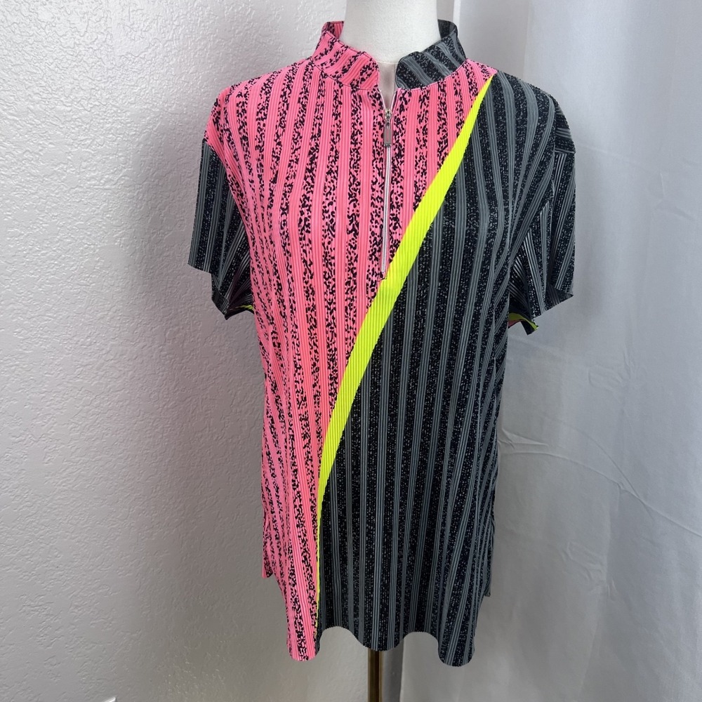 Jamie Sadock Top Womens XL Textured Athletic Tennis Golf Statement Outdoor